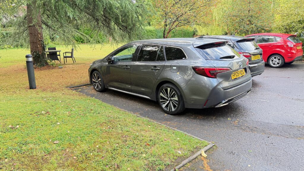 Photo: Me looking slightly less stressed after successfully parking in Usk