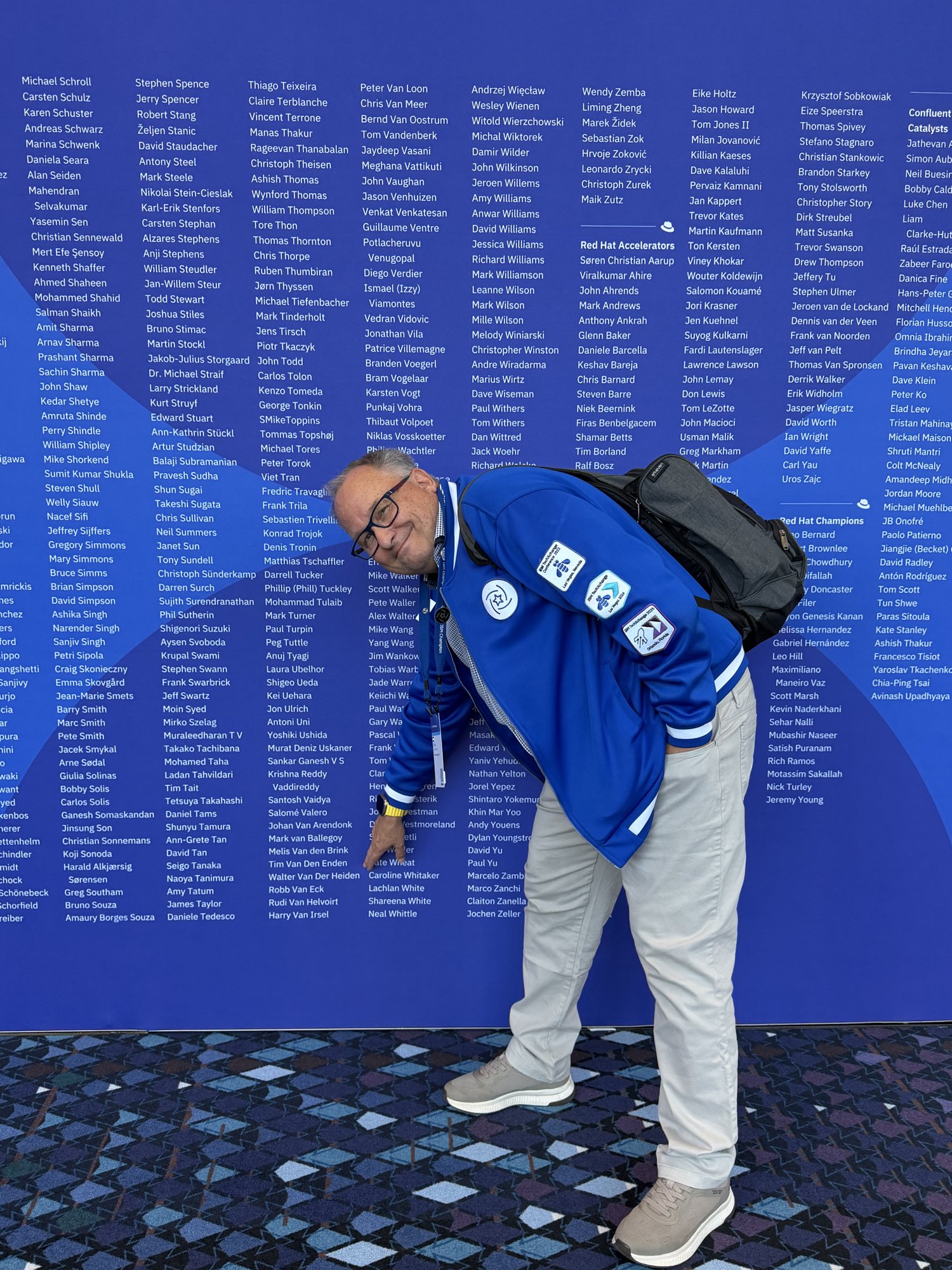 Found it. My name on the IBM Champions 2026 wall.